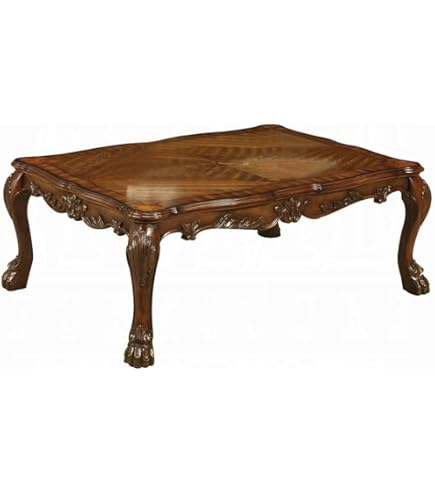 Amazon.com: Acme Dresden Rectangular Wooden Coffee Table in Cherry